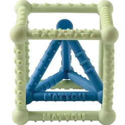 Nattou                    Set Cube/triangle silicone    Vert/Bleu