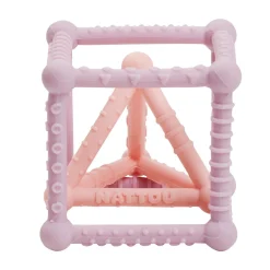 Nattou                    Set Cube/triangle silicone    Lilas/Rose