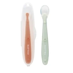 Nattou                    Set 2 cuillères silicone avec étui