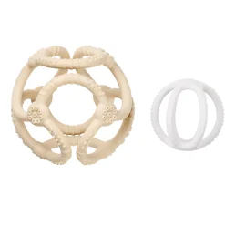 Nattou                    Set de 2 balles silicone    Argile