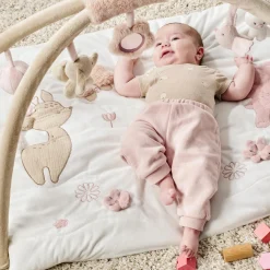 Nattou Tapis d'éveil avec arches Fanfan Blanc/Sable/Rose
