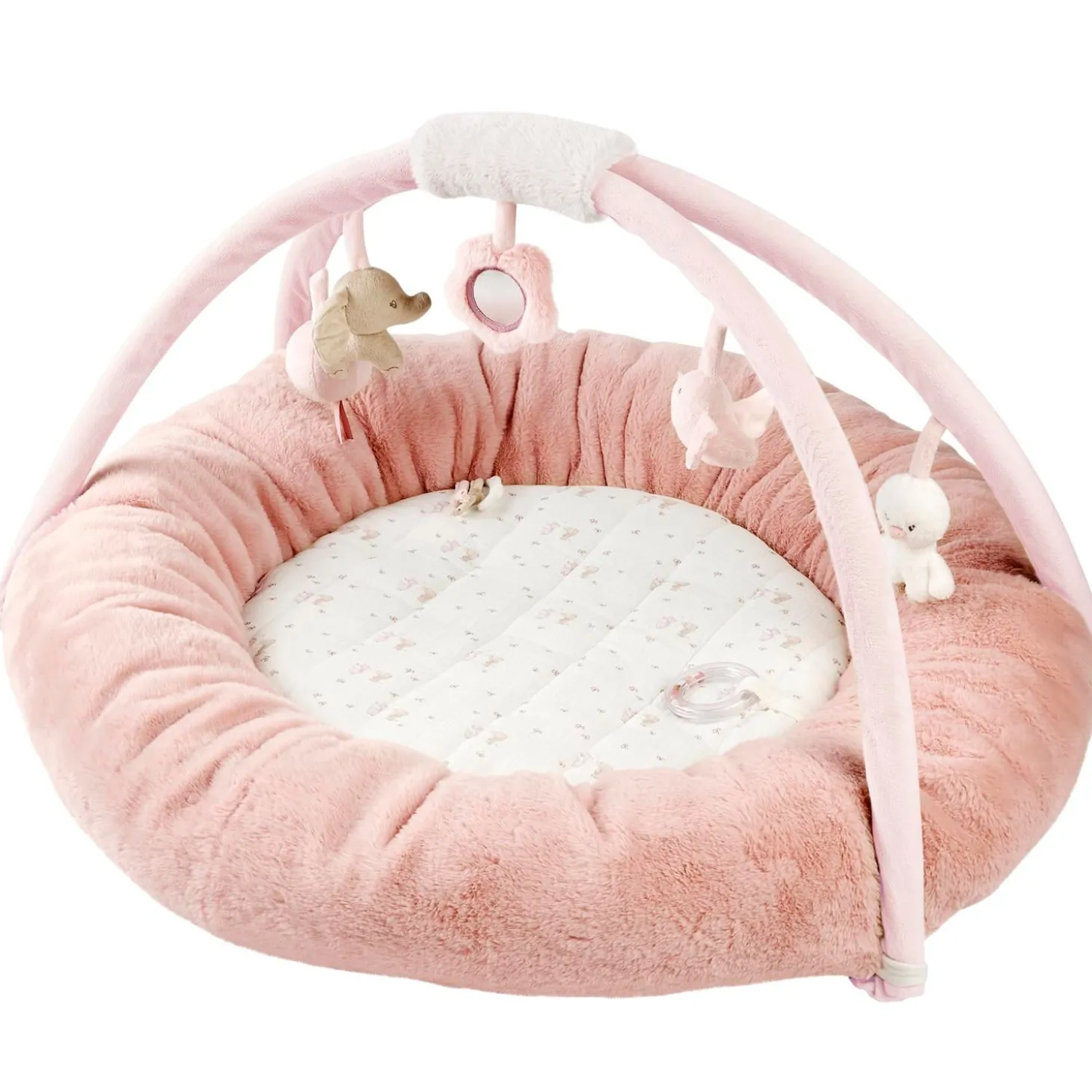 Nattou Tapis Pouf avec arches Fanfan Rose 90 cm