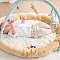 Nattou                    Tapis pouf d'éveil avec arches Felix et Leo    Multicolore