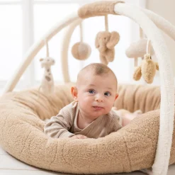 Nattou Tapis Teddy pouf avec arches naturel Beige