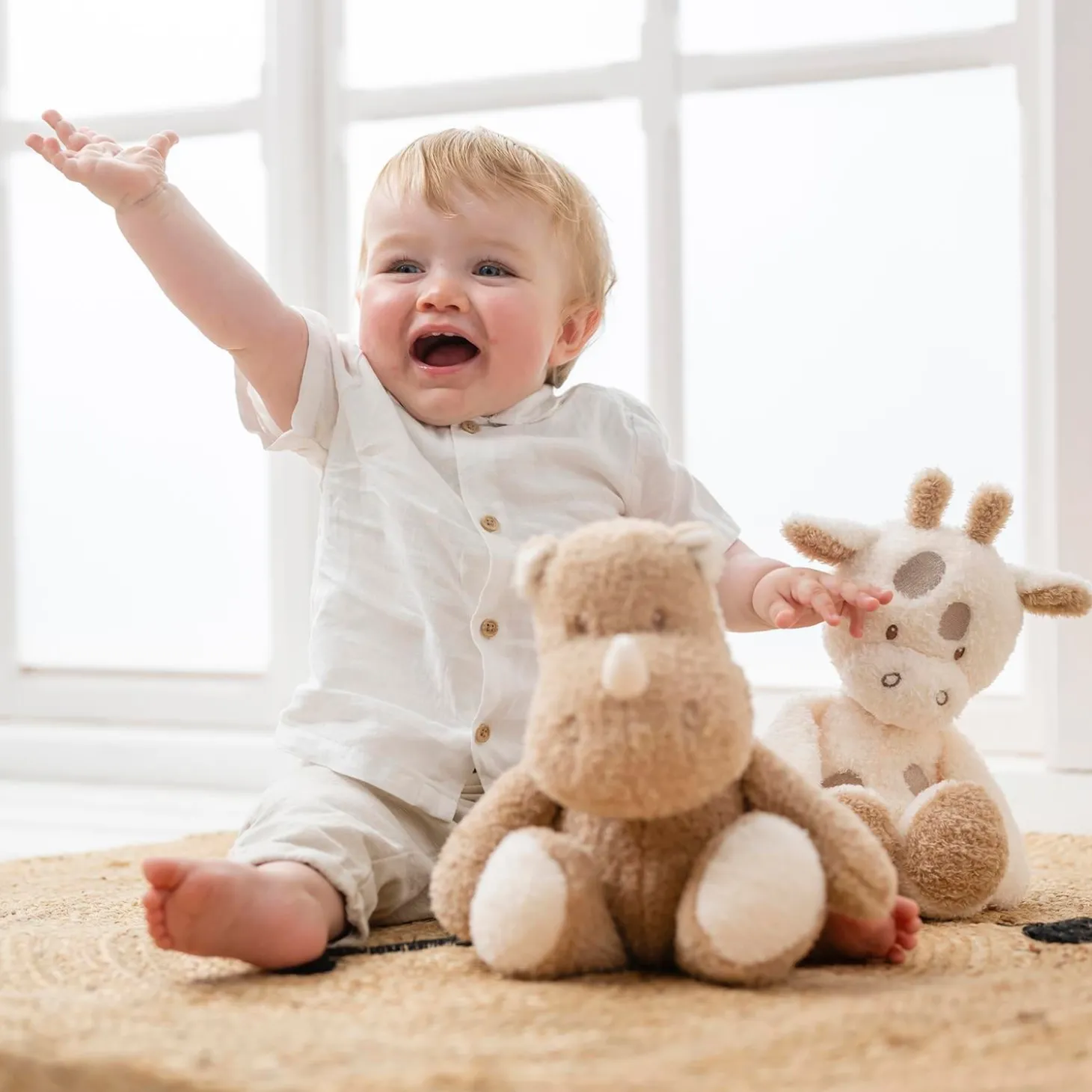 Nattou Teddy Peluche Girafe Blanc