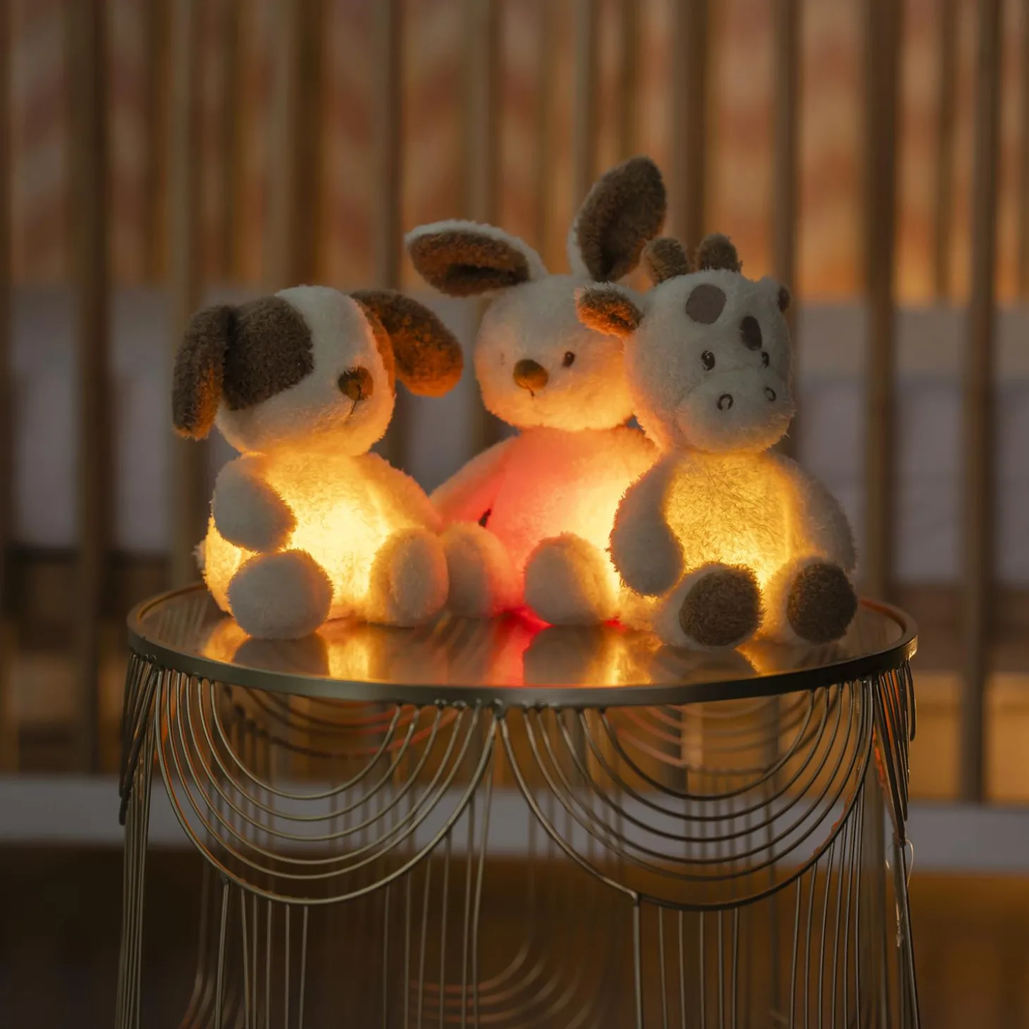 Nattou Teddy Veilleuse Mini Peluche Girafe Bouclette Ecru