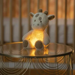 Nattou Teddy Veilleuse Mini Peluche Girafe Bouclette Ecru