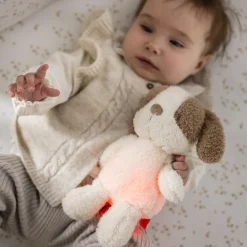 Nattou                    Veilleuse Mini Peluche Chien Bouclette Teddy    Ecru
