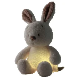 Nattou Veilleuse Mini Peluche Lapin Bouclette Teddy Ecru
