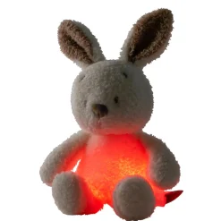Nattou Veilleuse Mini Peluche Lapin Bouclette Teddy Ecru