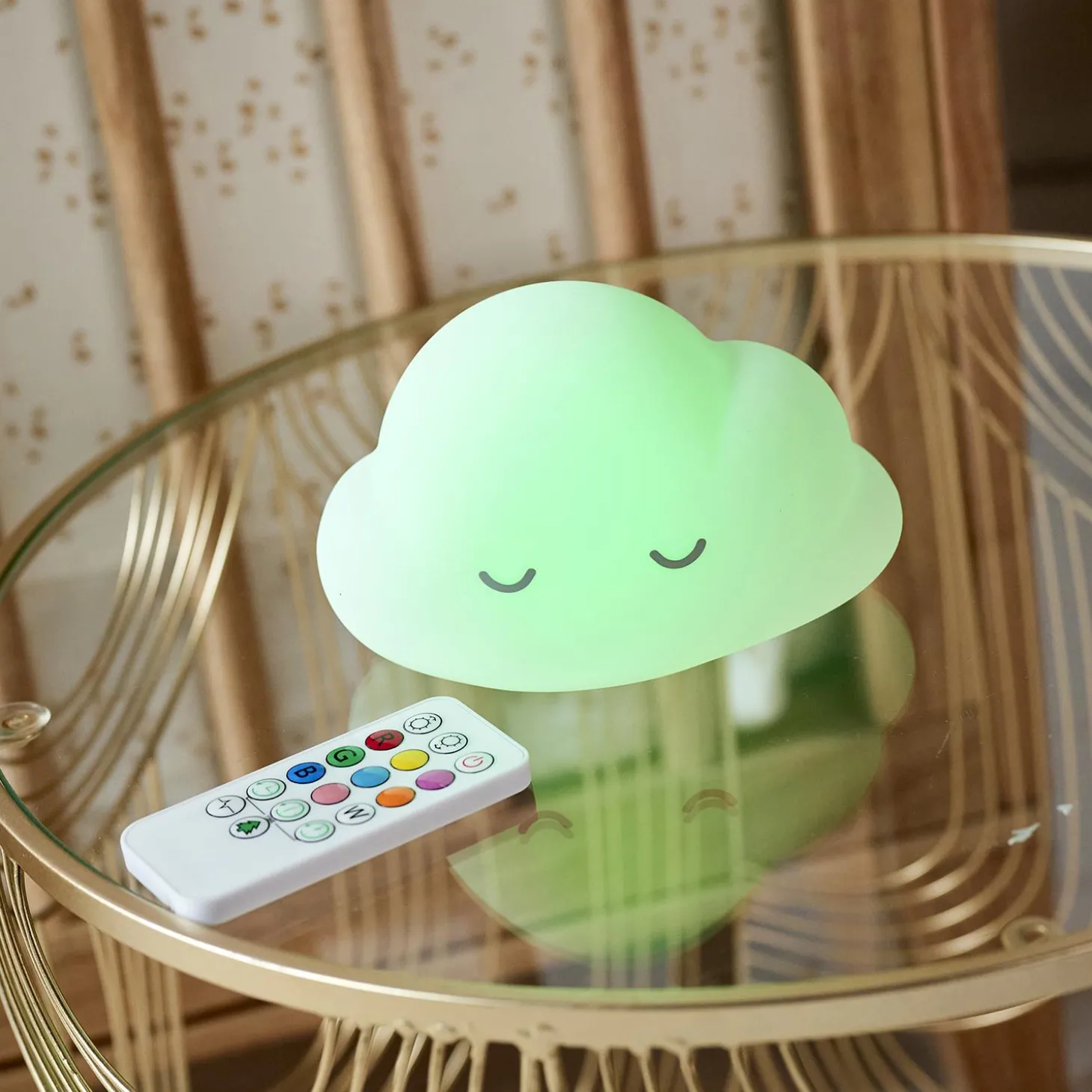 Nattou Veilleuse nuage avec télécommande Blanc