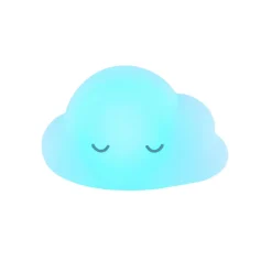 Nattou Veilleuse nuage avec télécommande Blanc