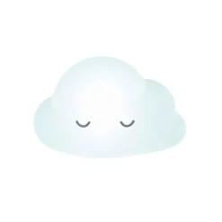 Nattou Veilleuse nuage avec télécommande Blanc