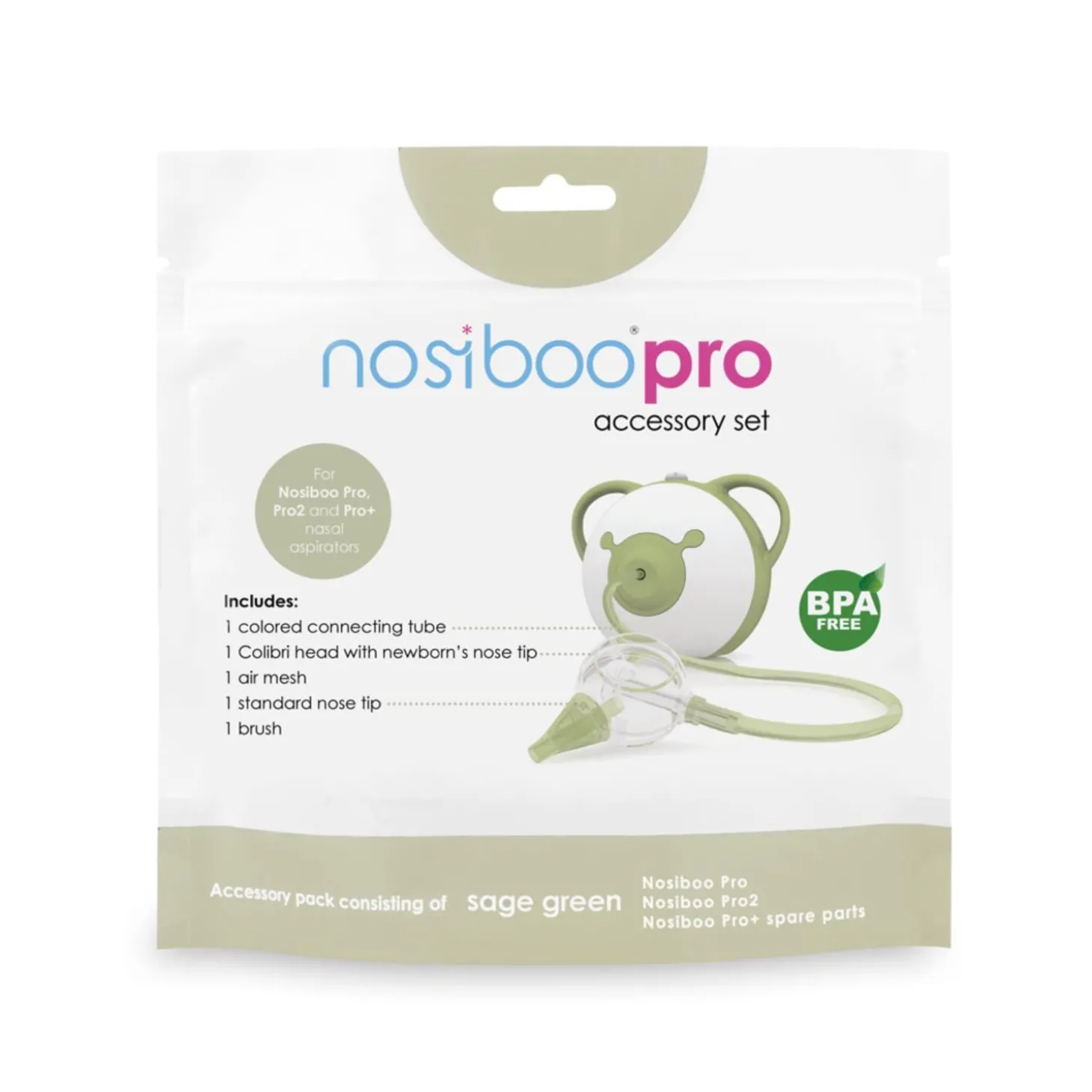 Nosiboo Set ensemble d'accessoires Nosiboo Pro Sauge