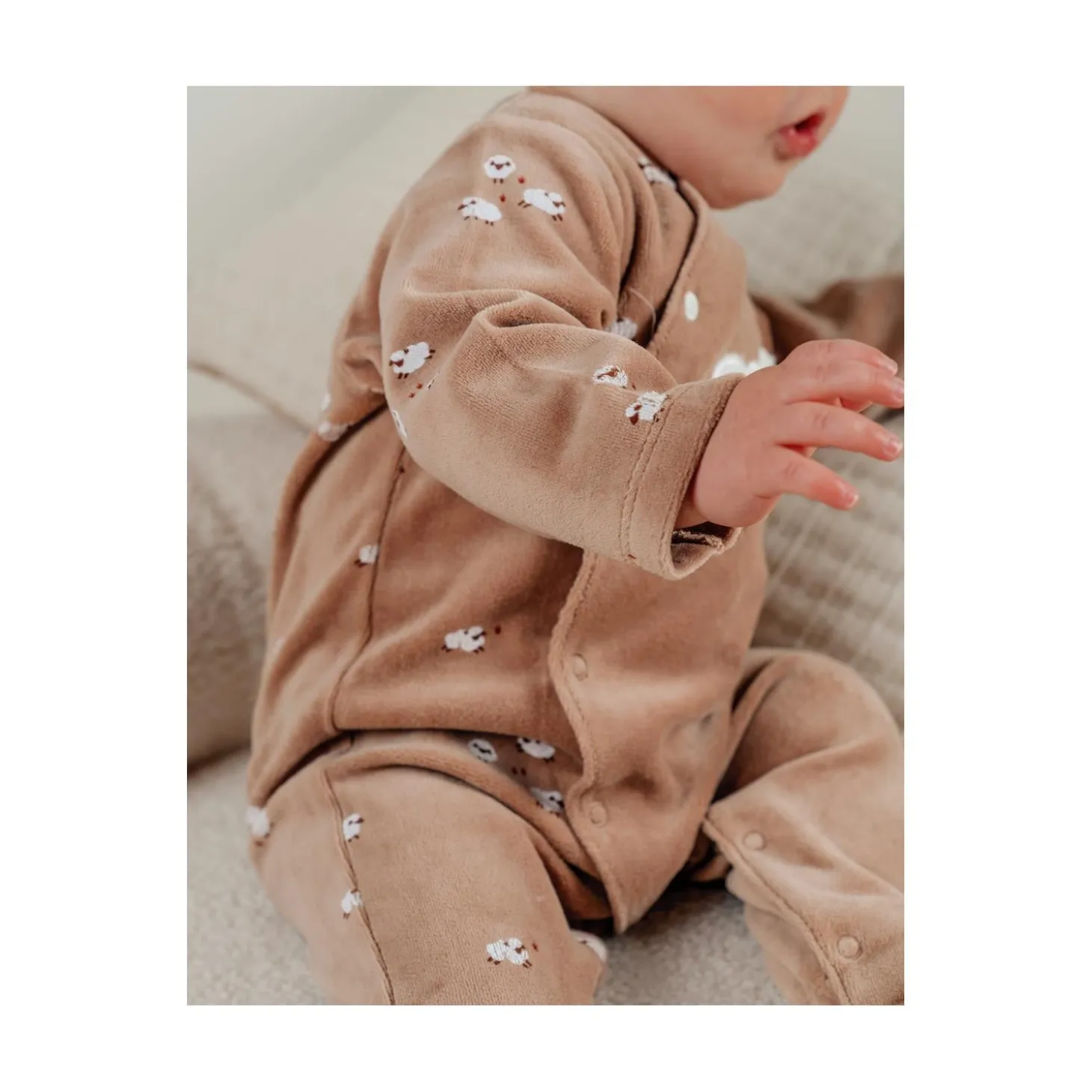 Noukie's Baby Pyjamas Velours Fluffy Beige 0 mois