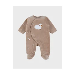 Noukie's Baby Pyjamas Velours Fluffy Beige 0 mois