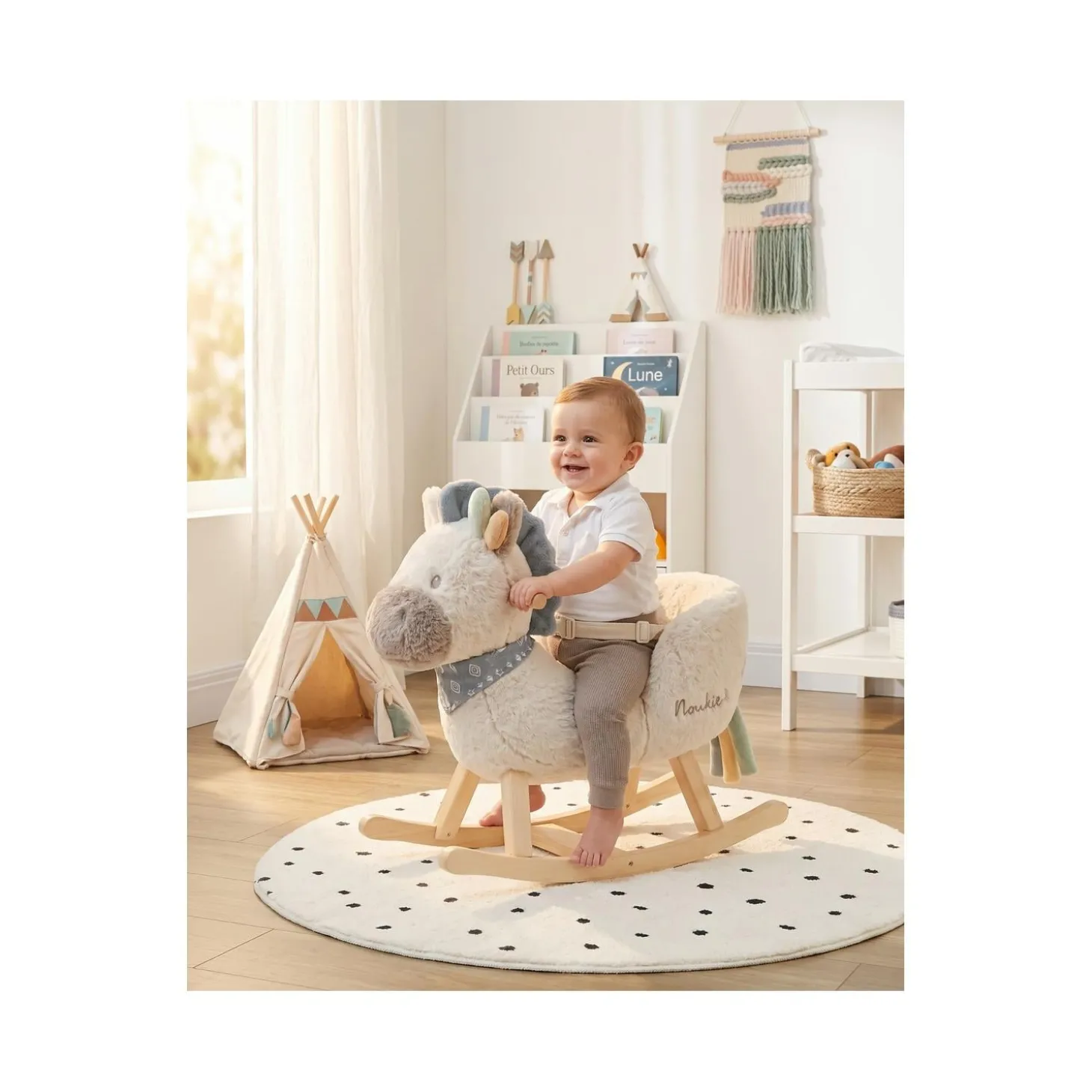 Noukie's Bascule pour bébé Lino R&L Beige