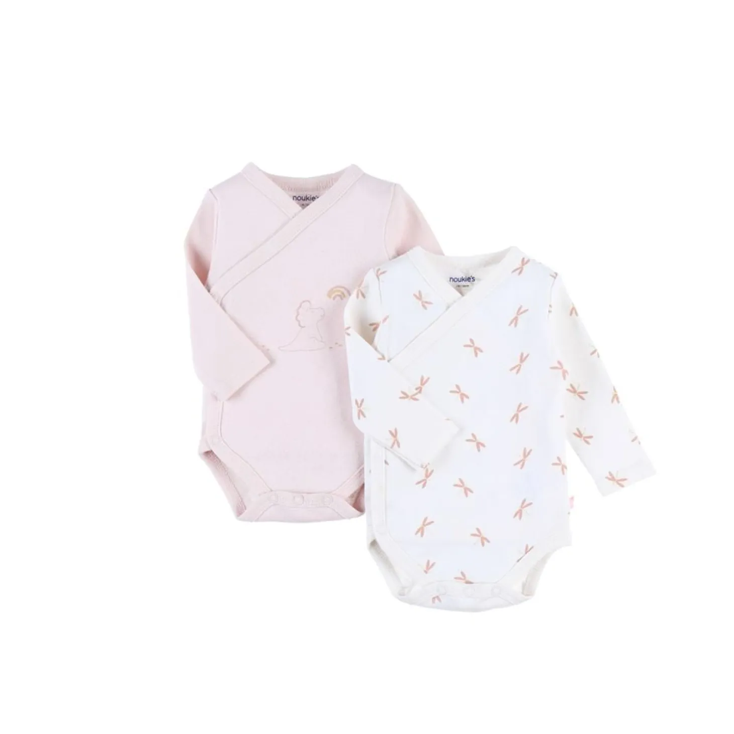 Noukie's 2 bodys croisés manches longues Popsie Multicolore