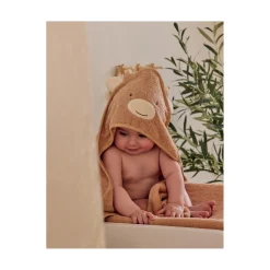 Noukie's Cape de bain Fluffy F&O Beige 75x75 cm