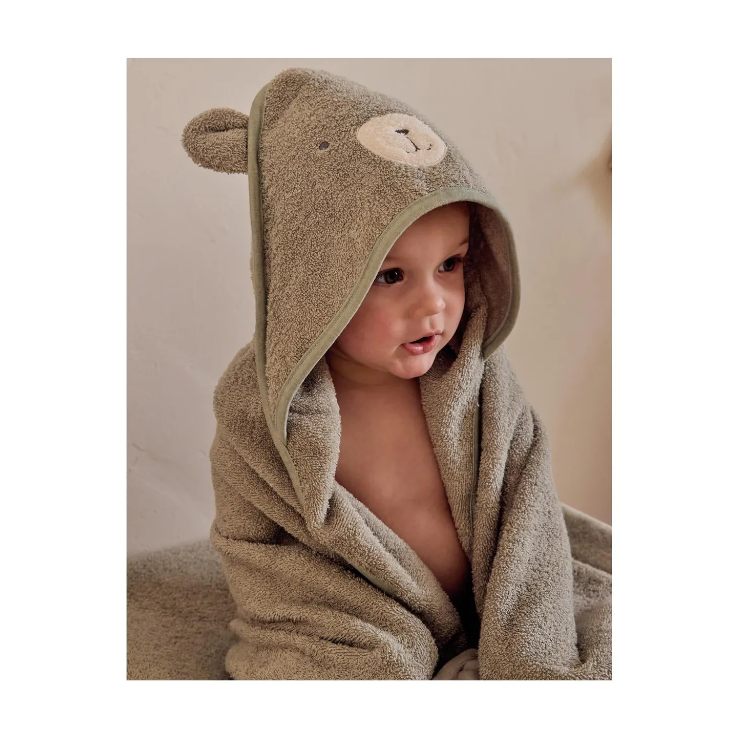 Noukie's Cape de bain Orso F&O Vert 75x75 cm