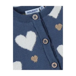 Noukie's                    Cardigan flowers coeurs    Bleu            3 mois