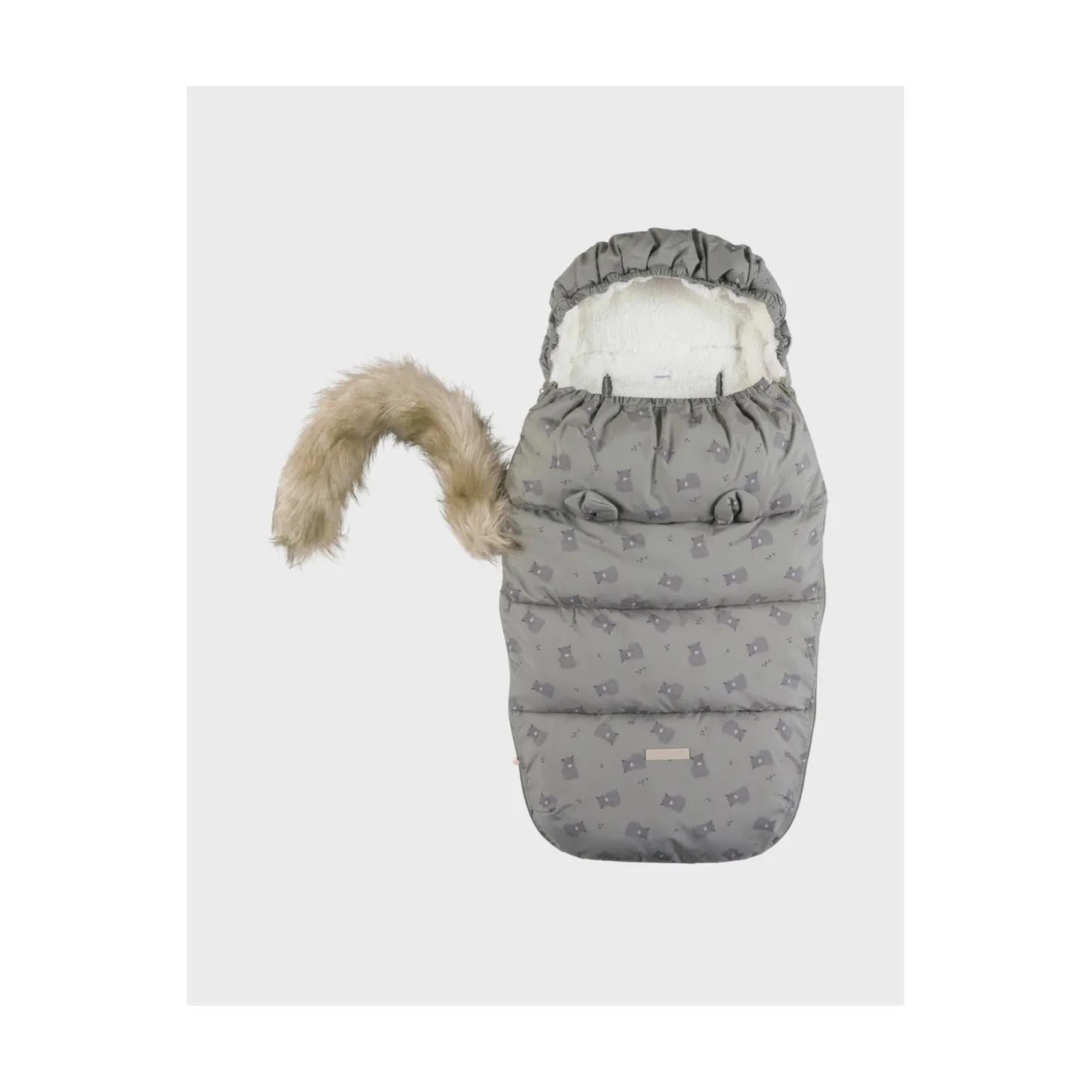 Noukie's Chancelière déperlante motif éléphant M&M25 Kaki 50x80 cm