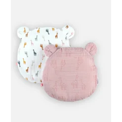 Noukie's                    Coussin de tête avec avec 2 housses bio Mix & Match    Rose