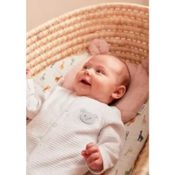 Noukie's Coussin de tête avec avec 2 housses bio Mix & Match Rose