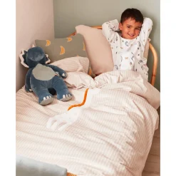 Noukie's Coussin Tricot Bio Tiga & Stegi Vert 36x36 cm