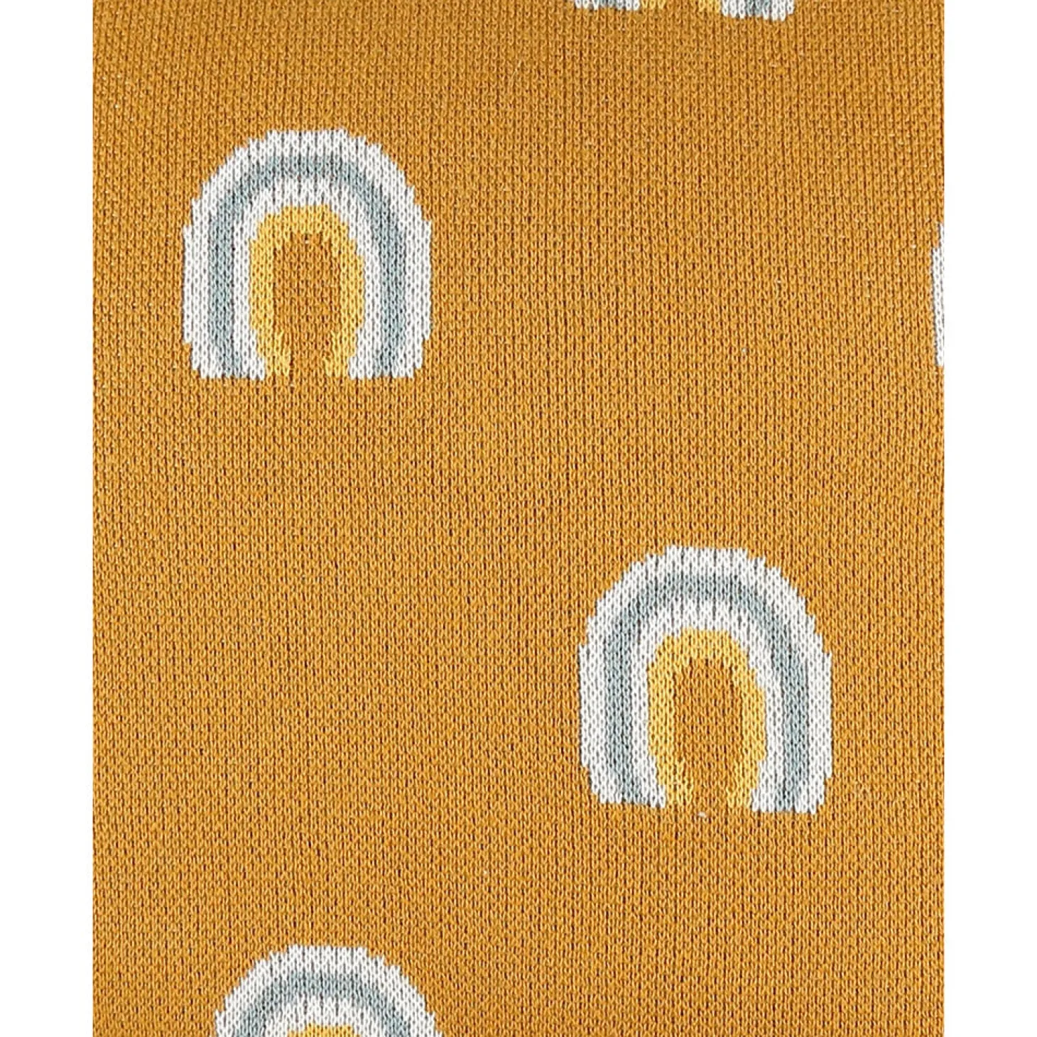 Noukie's Coussin Tricot Bio Tiga & Stegi Jaune 36x36 cm
