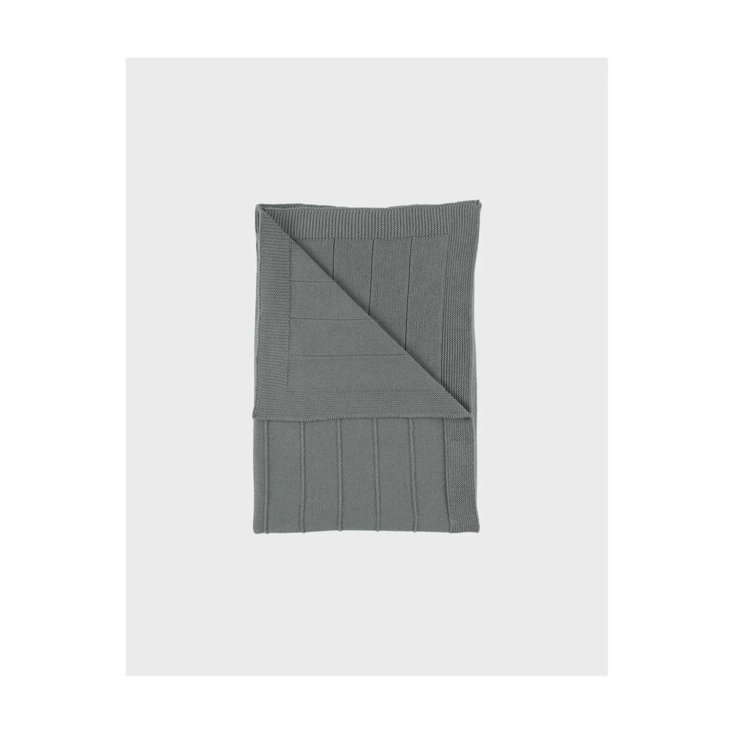 Noukie's Couverture en tricot bio M&M25 Kaki 75x100 cm