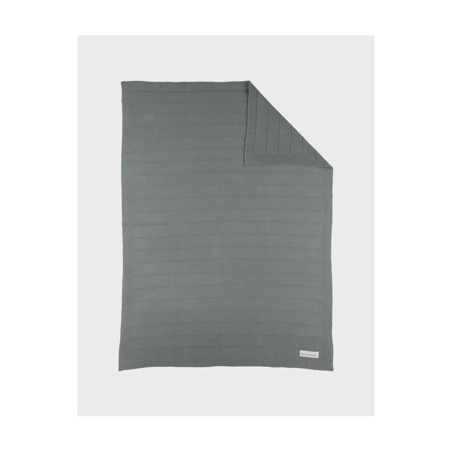 Noukie's Couverture en tricot bio M&M25 Kaki 75x100 cm