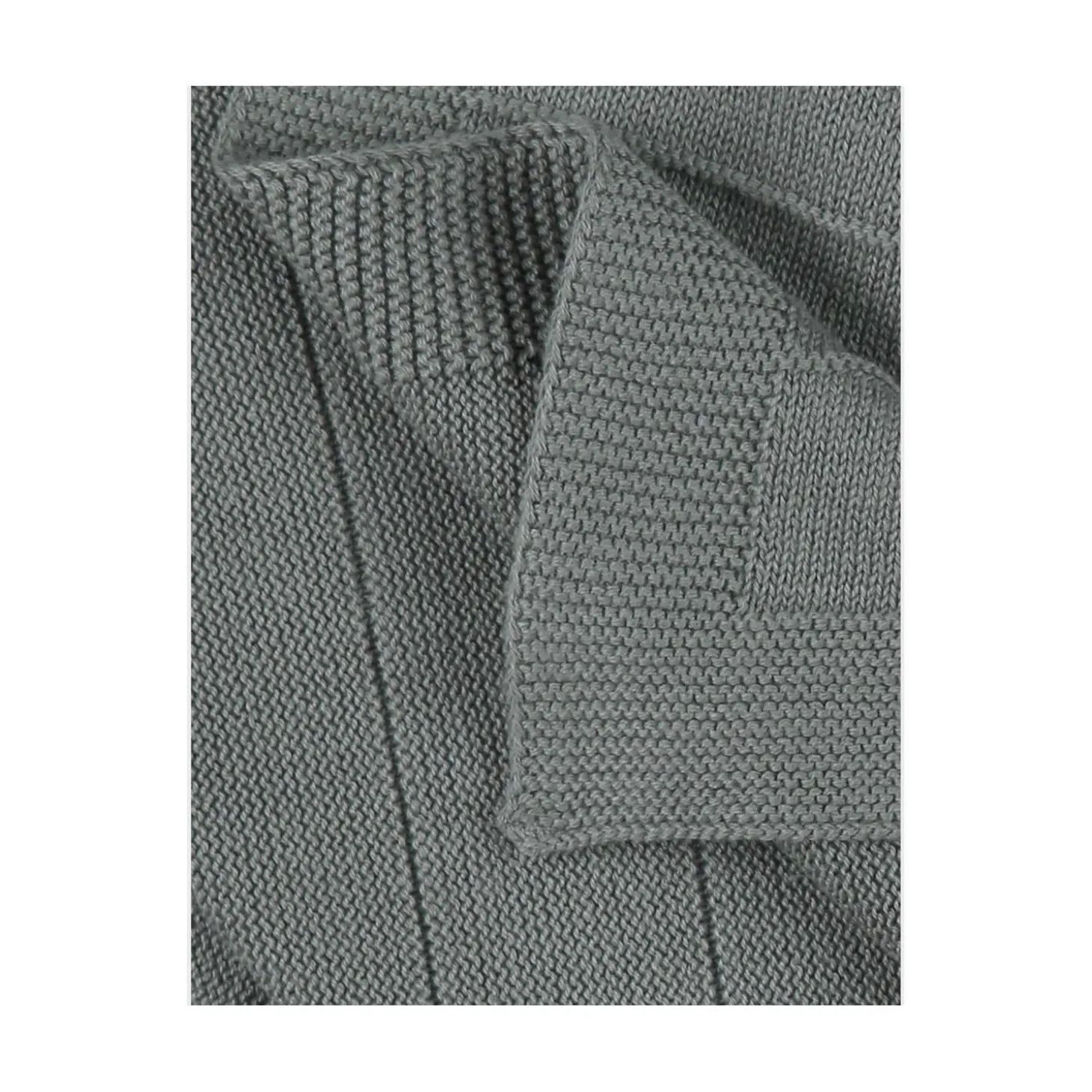 Noukie's Couverture en tricot bio M&M25 Kaki 75x100 cm