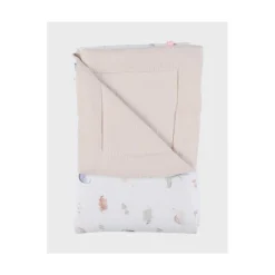 Noukie's                    Couverture Mousseline bio Dino M&M26    Ecru / Beige            75x100 cm