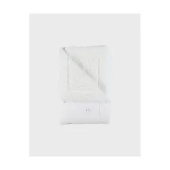 Noukie's Couverture mousseline brodée et sherpa F&O Ecru 75x100 cm