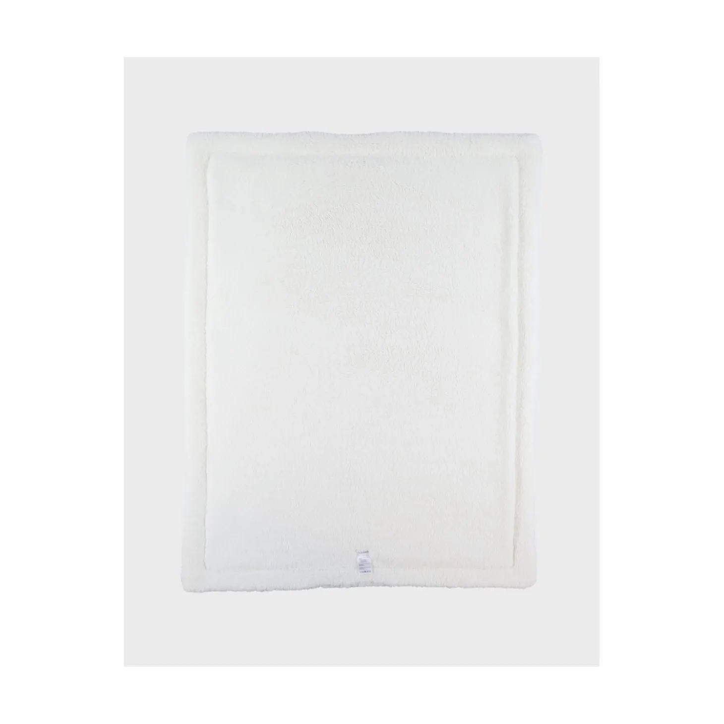 Noukie's Couverture mousseline brodée et sherpa F&O Ecru 75x100 cm