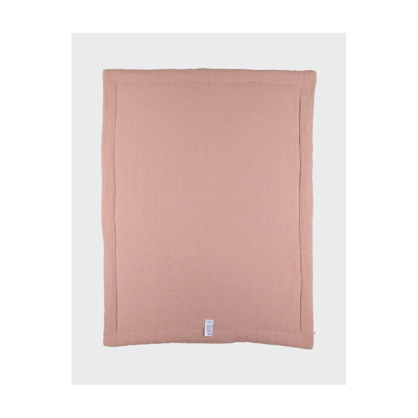 Noukie's Couverture mousseline bio Fleurs d'Antan VF Ecru / Rose 75x100 cm