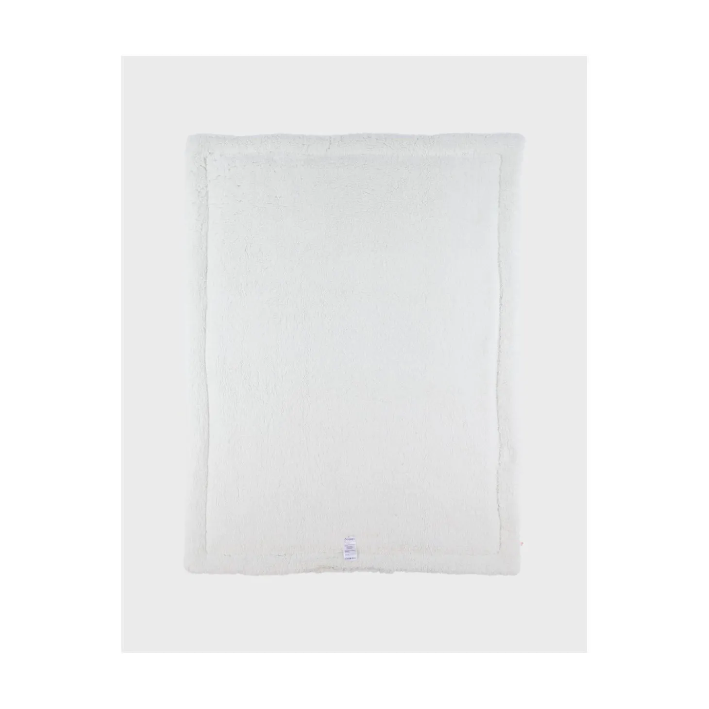 Noukie's Couverture mousseline brodée et sherpa F&O Kaki 75x100 cm