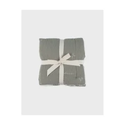Noukie's                    Couverture mousseline brodée et sherpa F&O    Kaki            75x100 cm