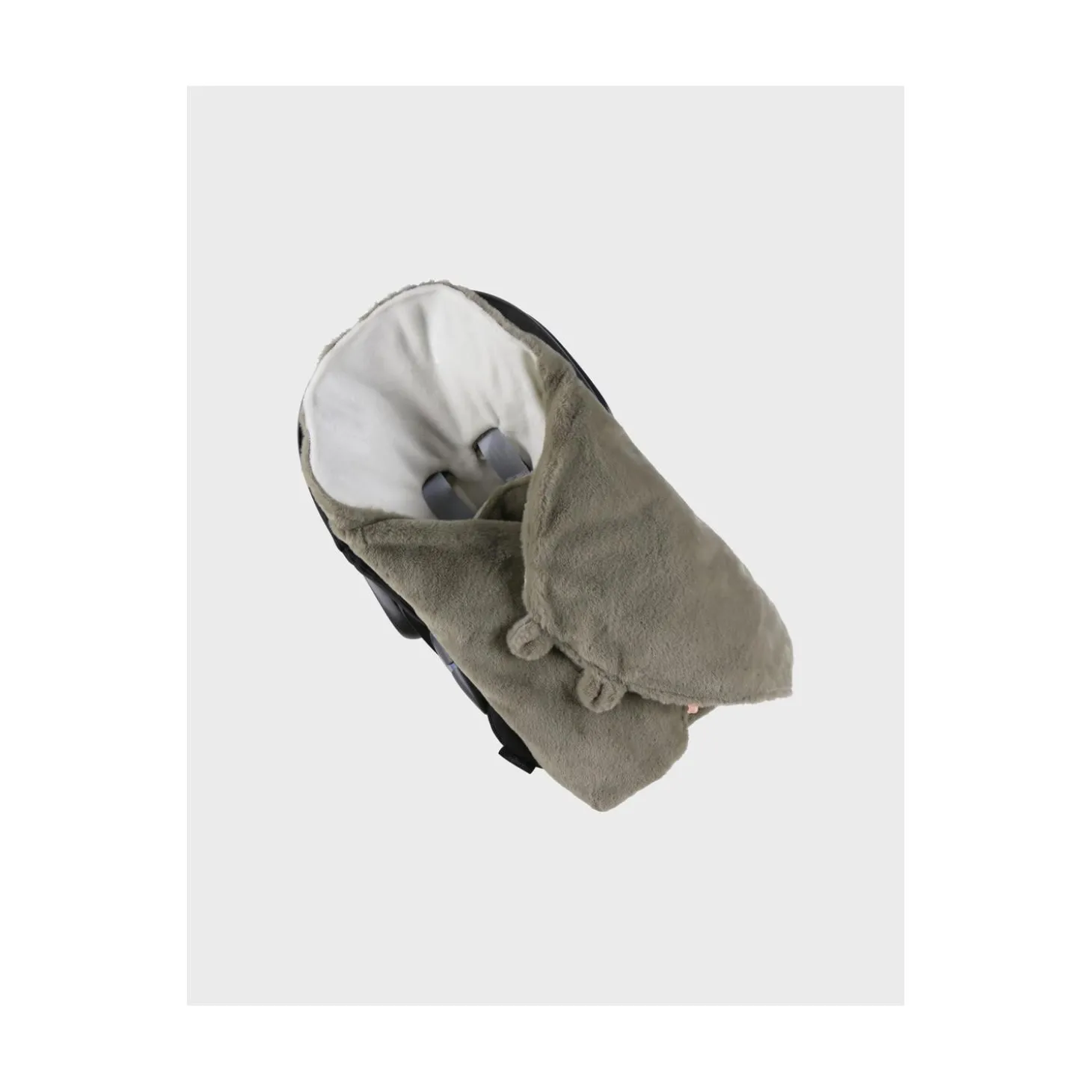 Noukie's Couverture Promenade fausse fourrure M&M25 Kaki 45x65 cm