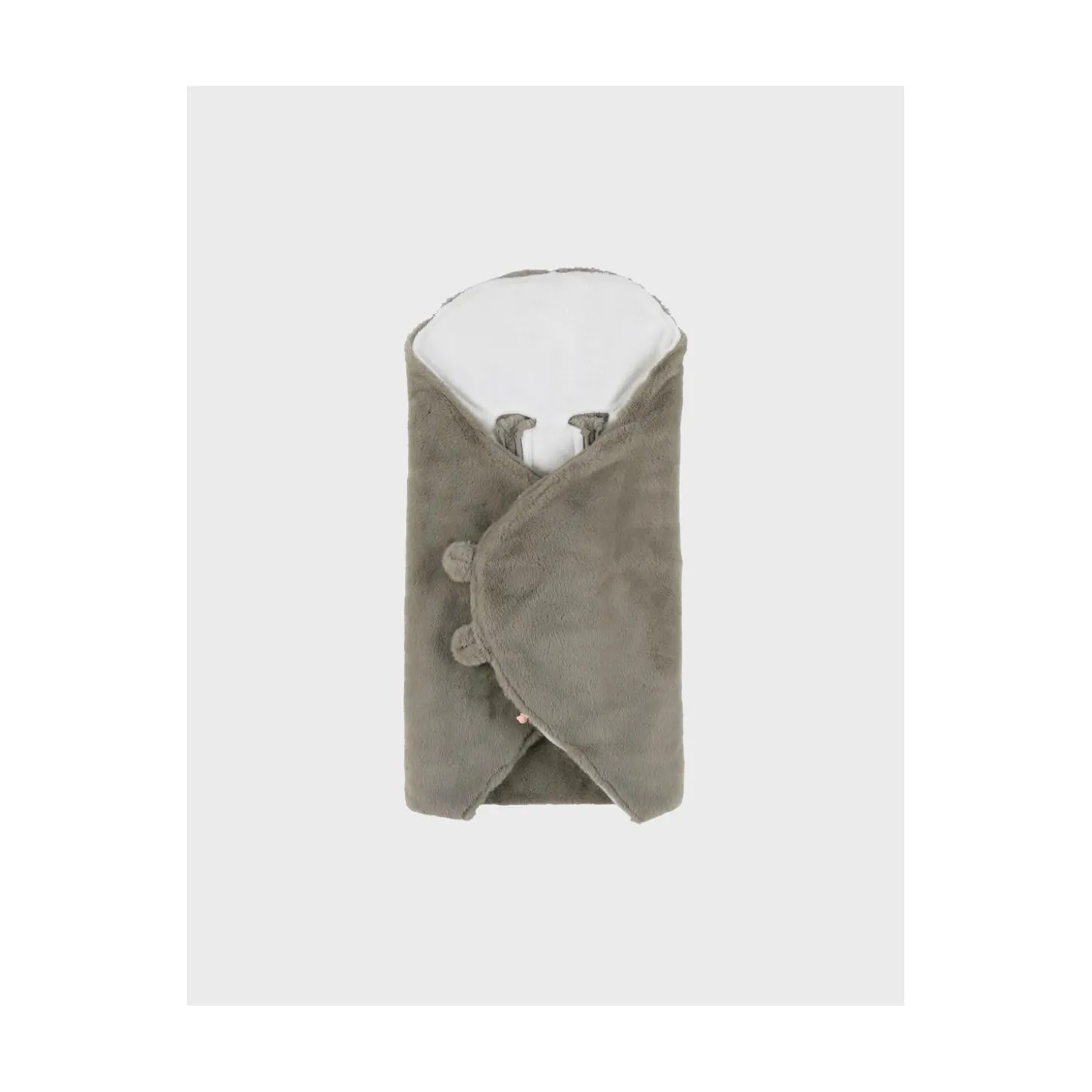 Noukie's Couverture Promenade fausse fourrure M&M25 Kaki 45x65 cm