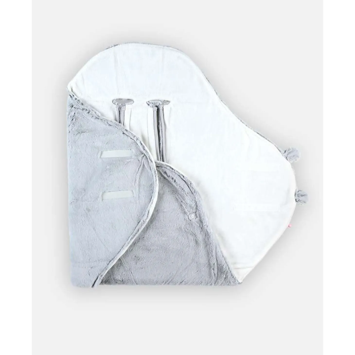 Noukie's Couverture promenade long poil Mix and Match Gris Clair