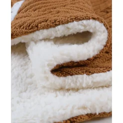 Noukie's                    Couverture tricot avec sherpa M&M24    Marron            75x100 cm
