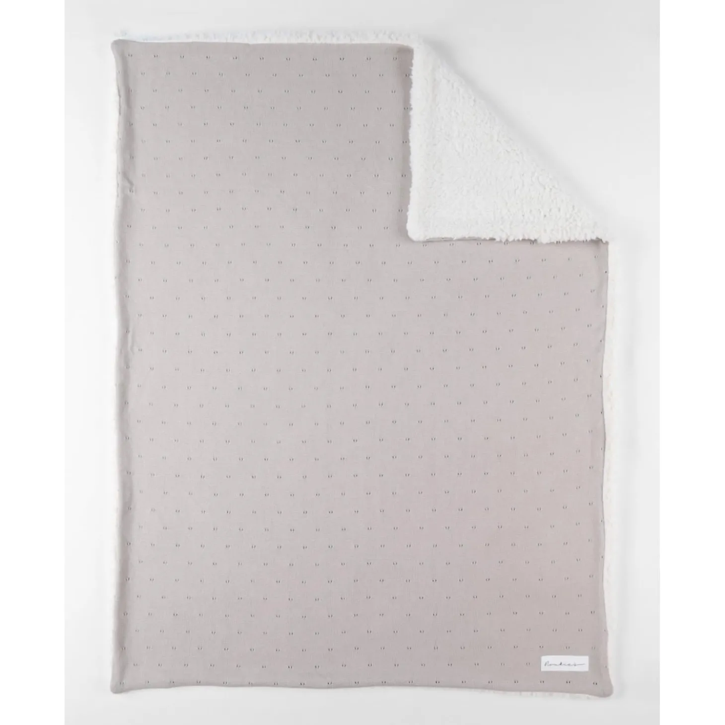 Noukie's Couverture tricot avec sherpa M&M24 Beige 75x100 cm