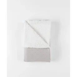 Noukie's Couverture tricot avec sherpa M&M24 Beige 75x100 cm
