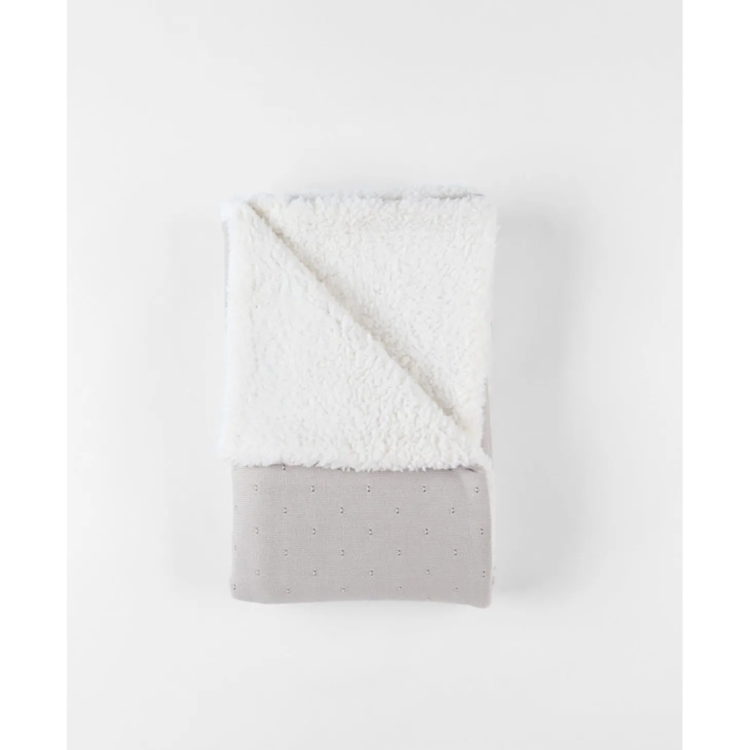 Noukie's Couverture tricot avec sherpa M&M24 Beige 75x100 cm