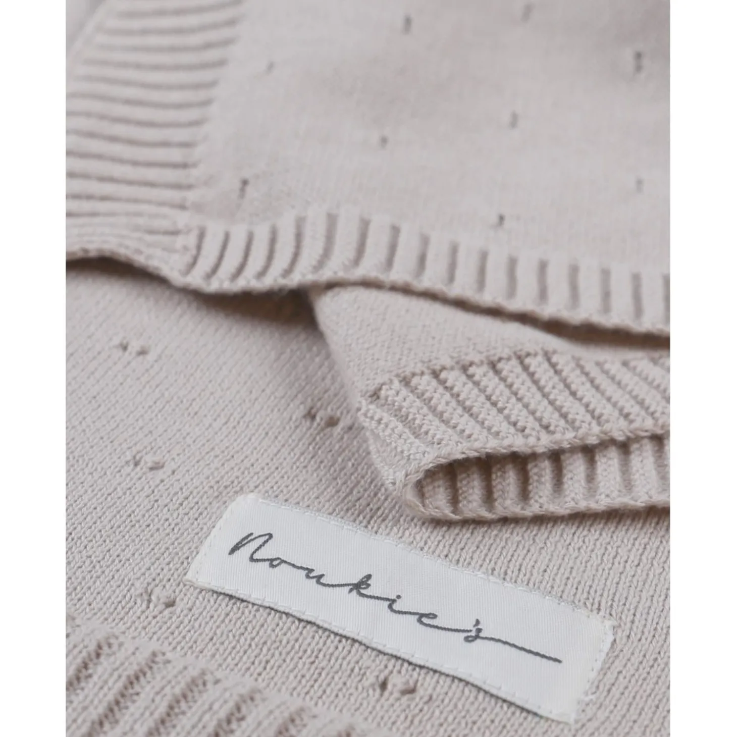 Noukie's Couverture tricot M&M24 Tender Beige 75x100 cm