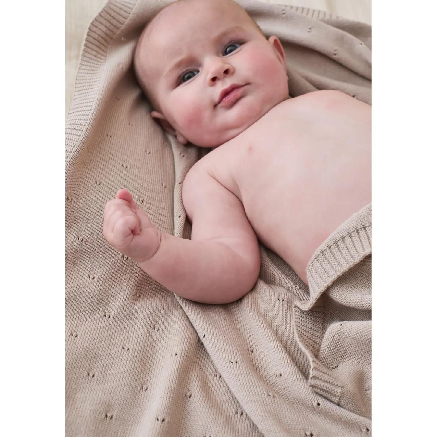 Noukie's Couverture tricot M&M24 Tender Beige 75x100 cm