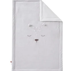 Noukie's Couverture veloudoux Babou et Kendi Gris 100x140 cm