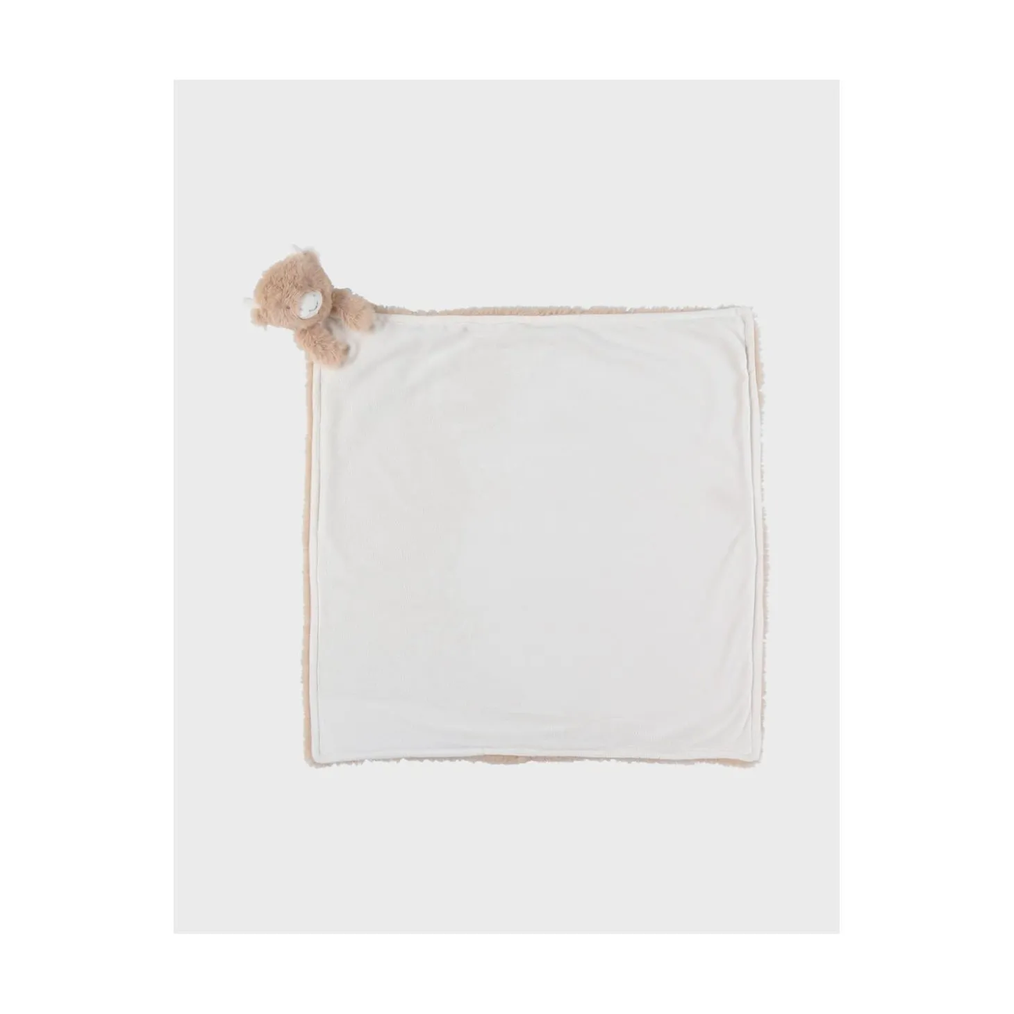 Noukie's Doudou en Veloudoux Fluffy F&O Beige Ecru Cow XXL
